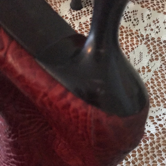 Da Firenze red leather 2” heeled boots size 39 - Picture 8 of 11